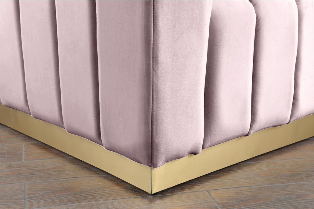 Marlon Pink Velvet Loveseat