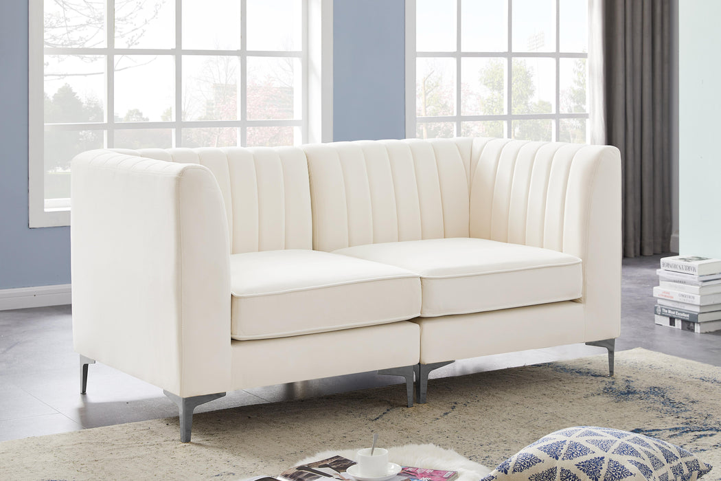 Alina Cream Velvet Modular Sofa