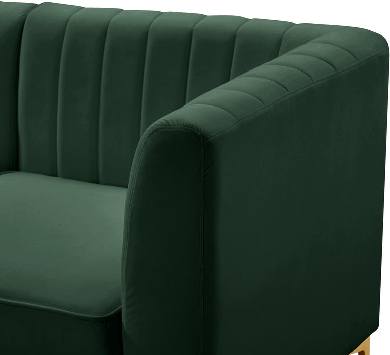 Alina Green Velvet Modular Sectional