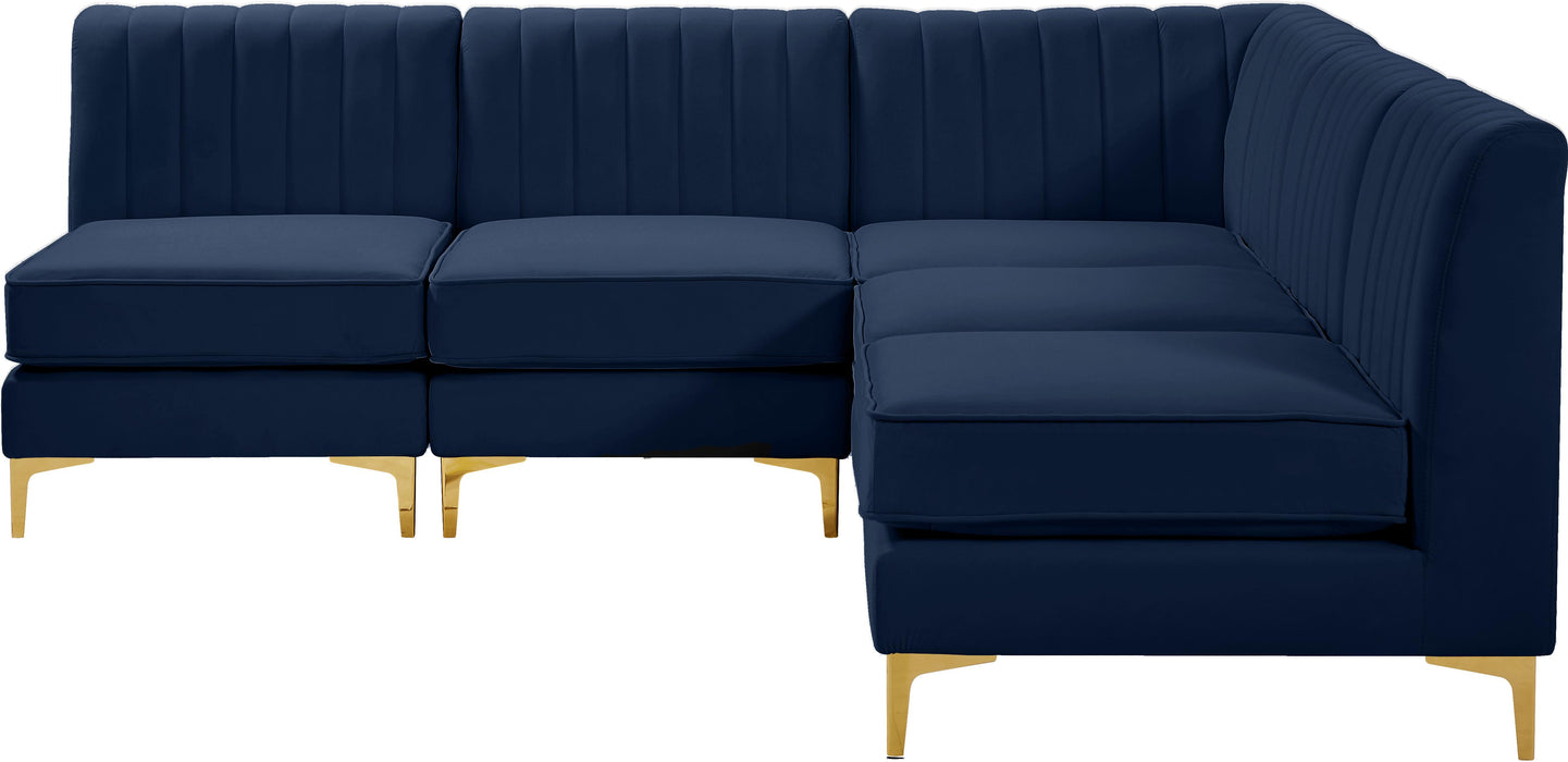 Alina Navy Velvet Modular Sectional