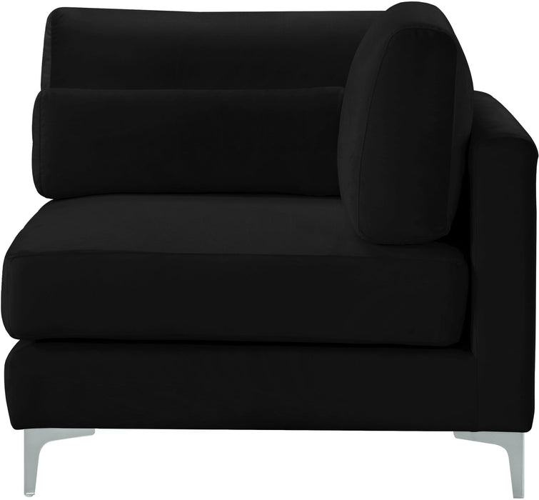 Julia Black Velvet Modular Corner Chair