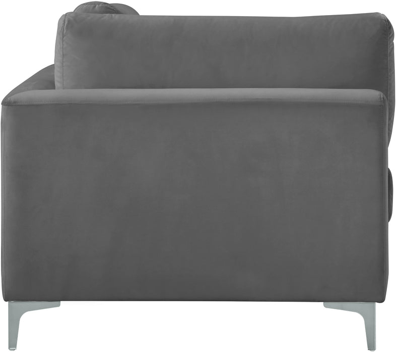 Julia Grey Velvet Modular Corner Chair