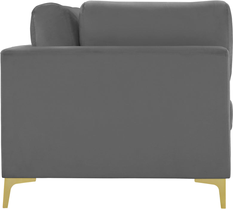 Julia Grey Velvet Modular Sofa