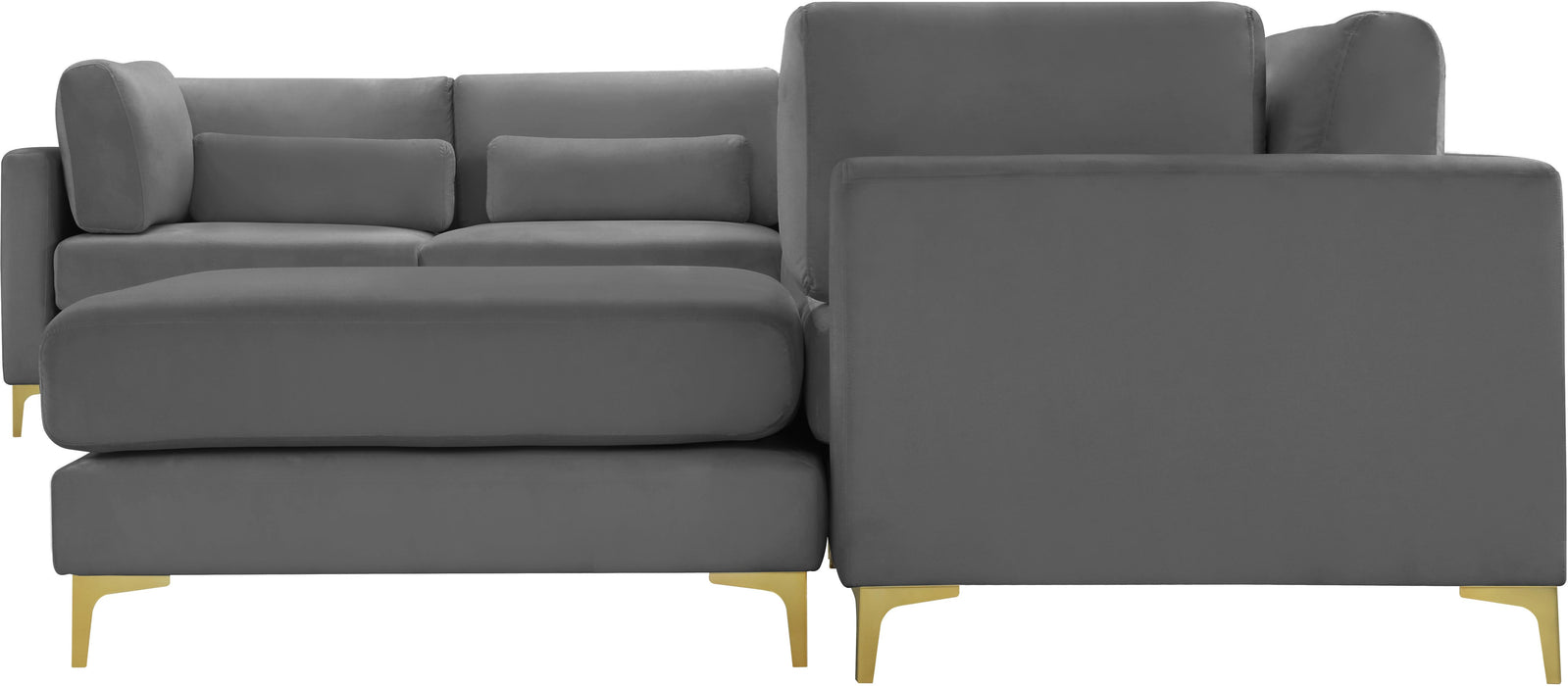 Julia Grey Velvet Modular Sectional (7 Boxes)