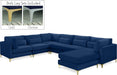 Julia Navy Velvet Modular Sectional (7 Boxes) image