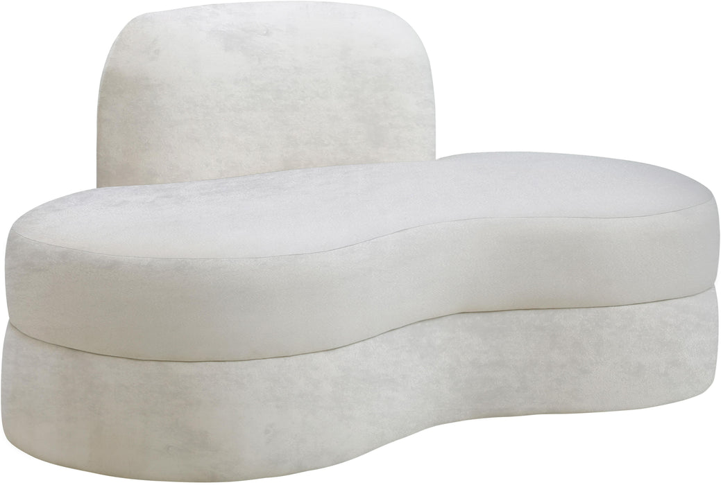 Mitzy Cream Velvet Loveseat image