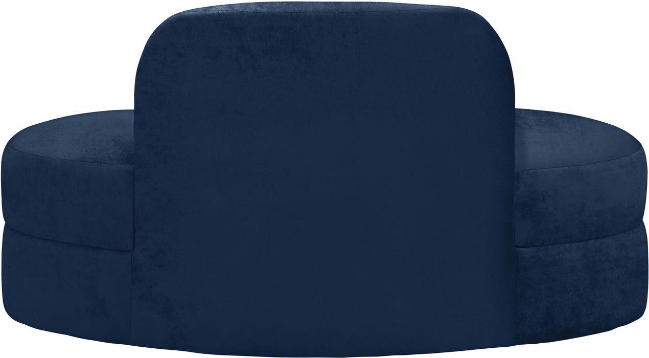 Mitzy Navy Velvet Loveseat