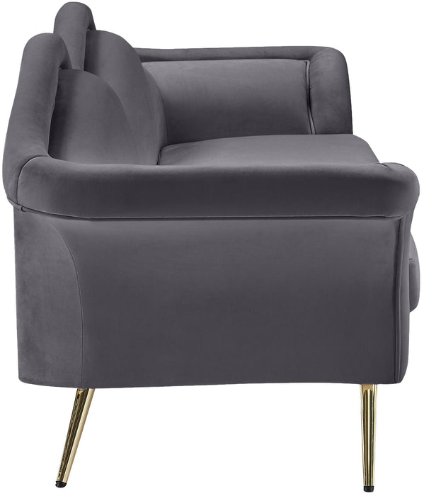 Lips Grey Velvet Sofa