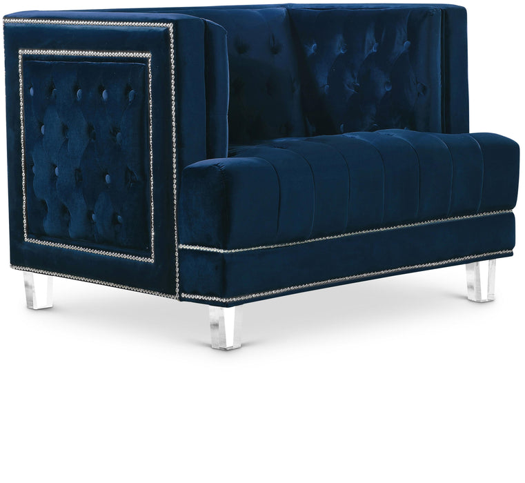 Lucas Navy Velvet Chair image