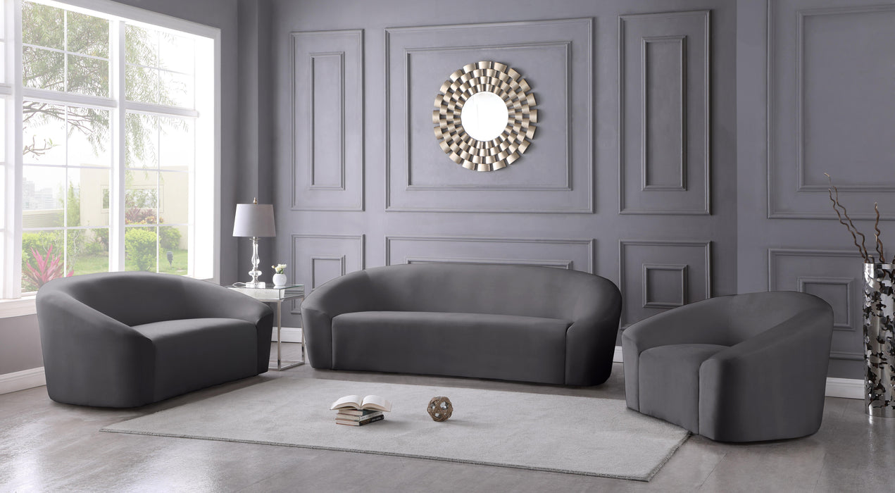 Riley Grey Velvet Sofa