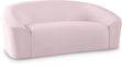 Riley Pink Velvet Loveseat image