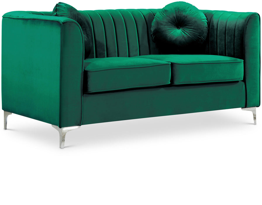 Isabelle Green Velvet Loveseat image