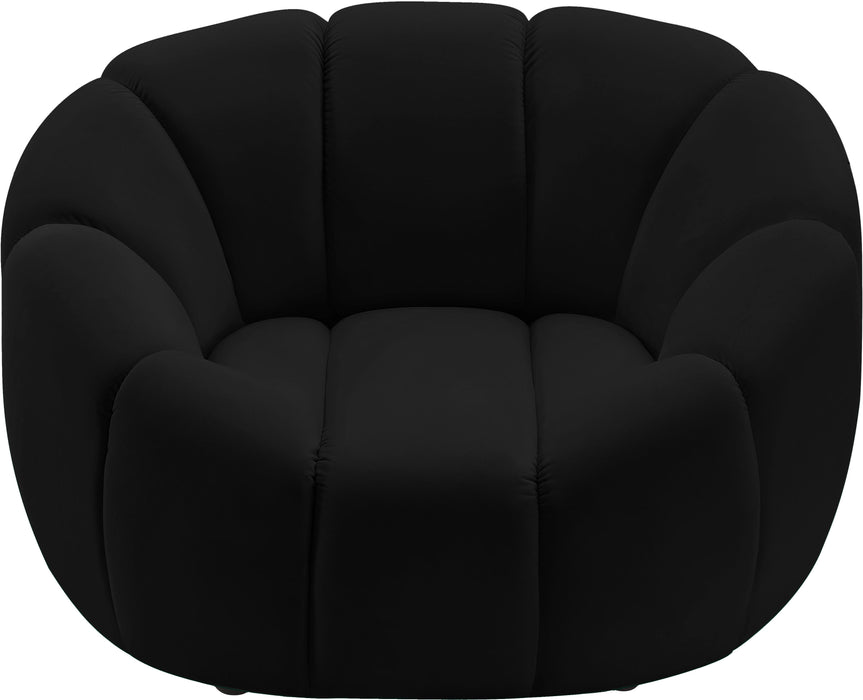 Elijah Black Velvet Chair