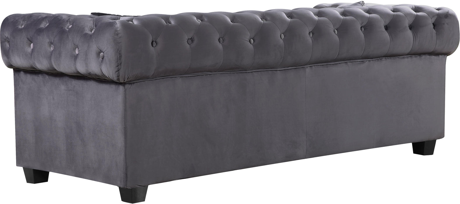 Bowery Grey Velvet Loveseat