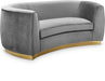 Julian Grey Velvet Loveseat image