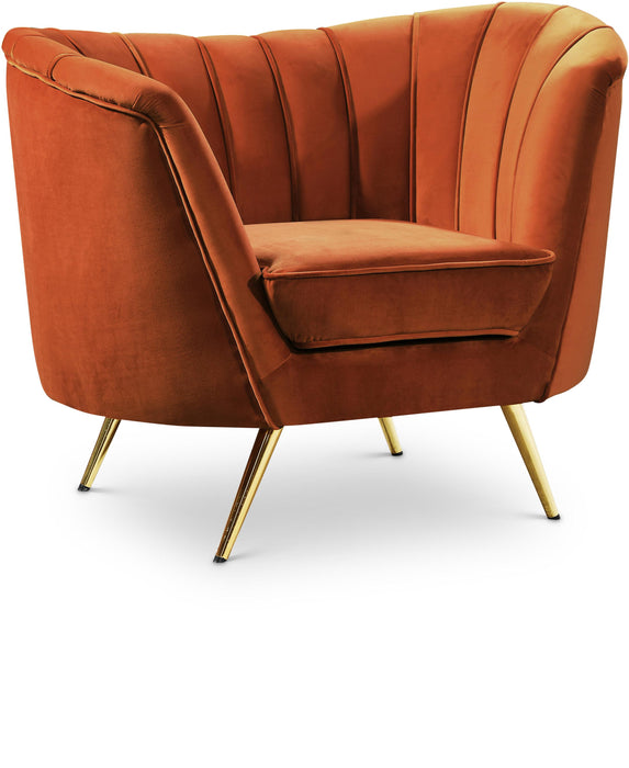 Margo Cognac Velvet Chair image