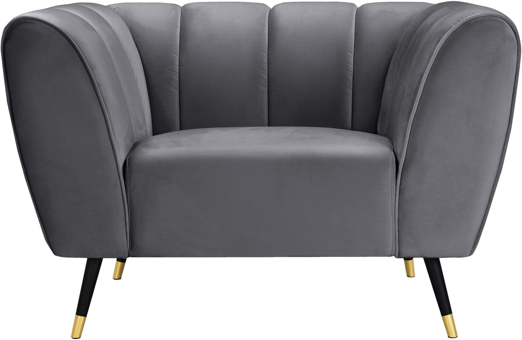 Beaumont Grey Velvet Chair