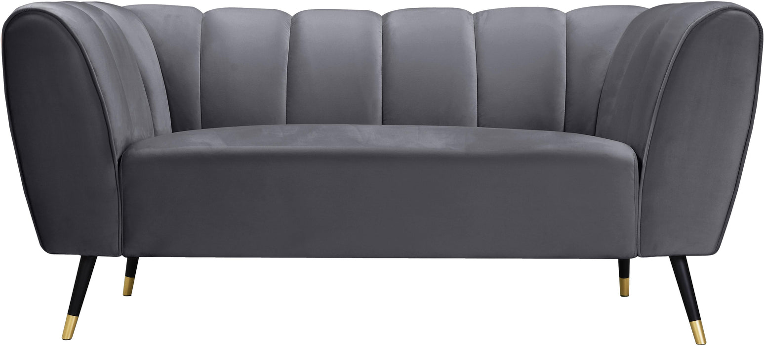 Beaumont Grey Velvet Loveseat