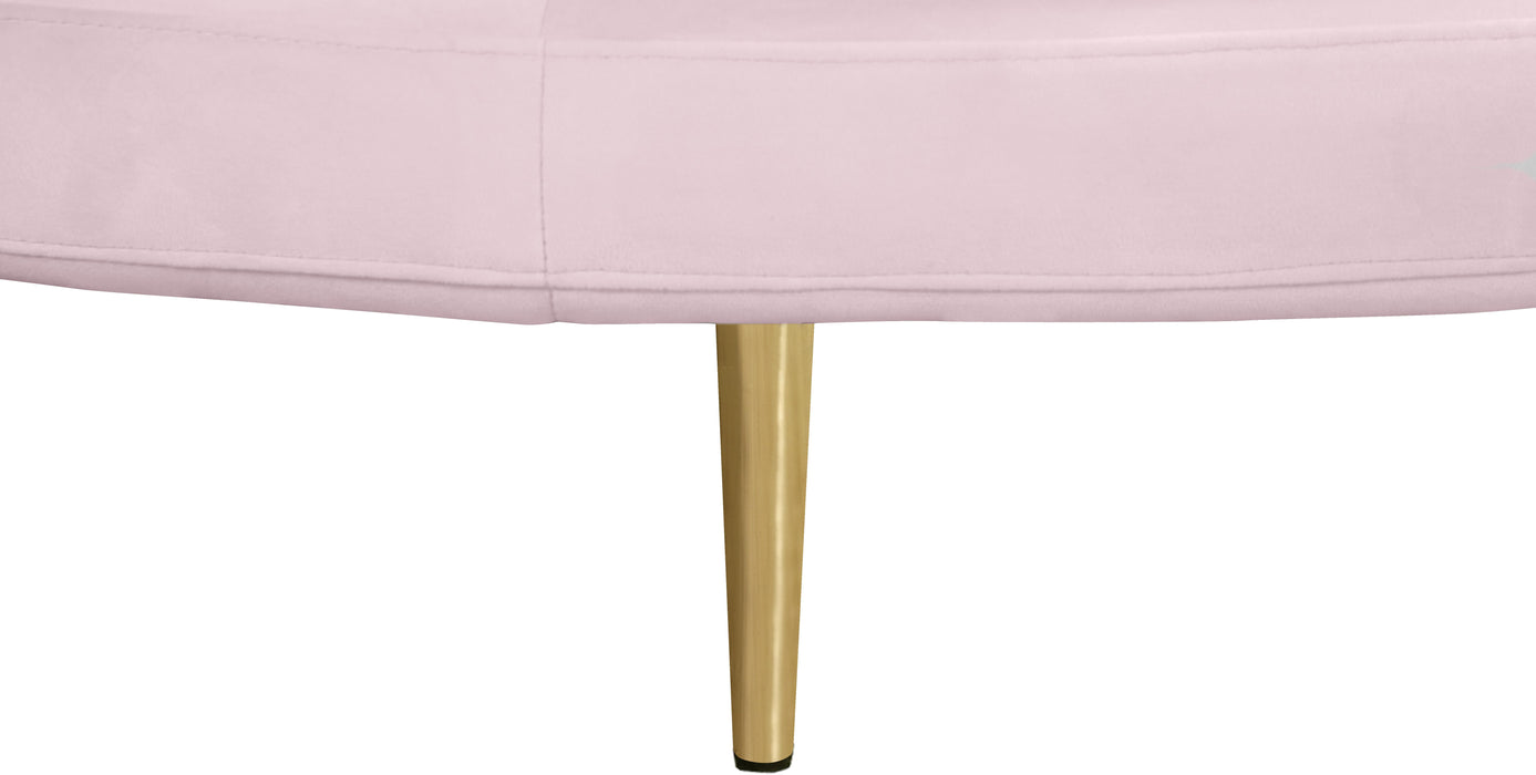 Circlet PInk Velvet Round Sofa Settee