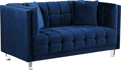 Mariel Navy Velvet Loveseat image