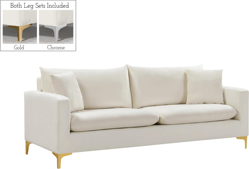 Naomi Cream Velvet Sofa image