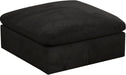 Cozy Black Velvet Ottoman image