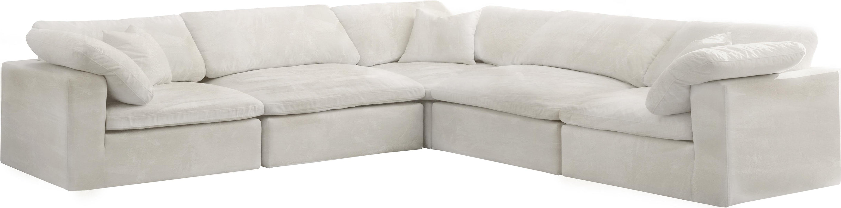 Cozy Cream Velvet Cloud Modular Sectional