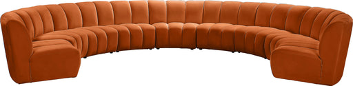 Infinity Cognac Velvet 9pc. Modular Sectional image