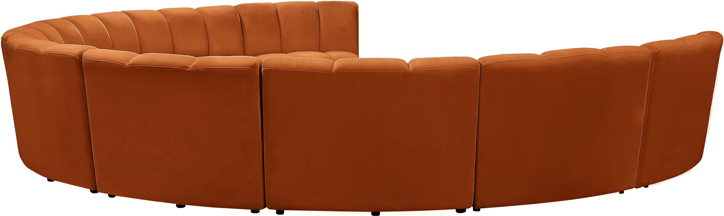 Infinity Cognac Velvet 9pc. Modular Sectional