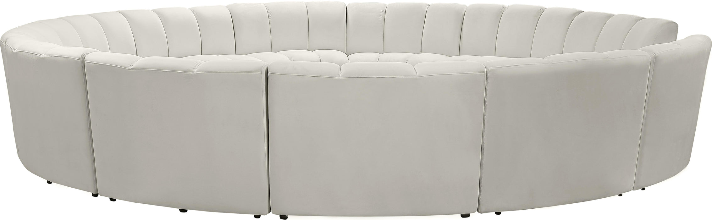 Infinity Cream Velvet 12pc. Modular Sectional