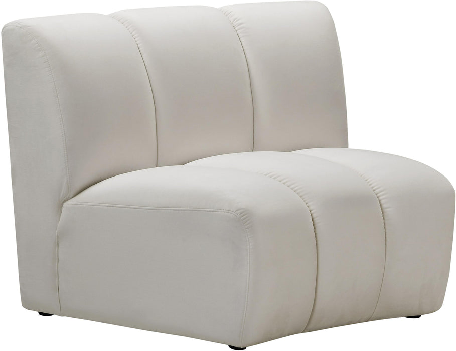 Infinity Cream Velvet Modular Chair