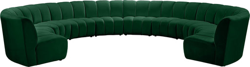 Infinity Green Velvet 10pc. Modular Sectional image