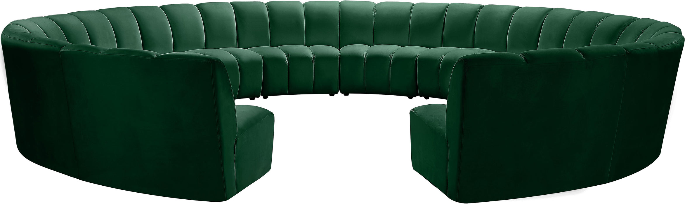 Infinity Green Velvet 12pc. Modular Sectional