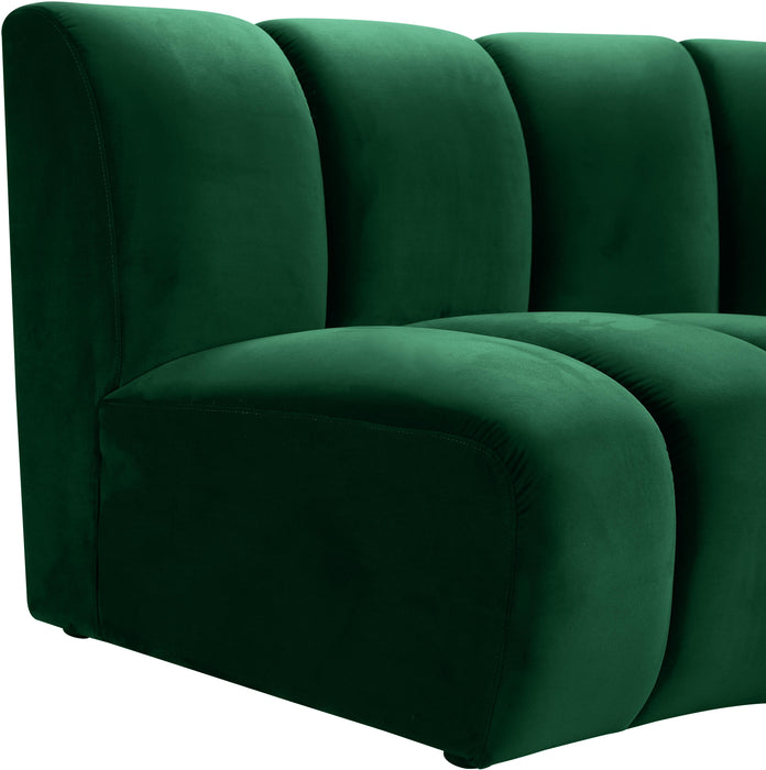 Infinity Green Velvet 8pc. Modular Sectional