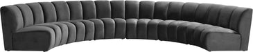 Infinity Grey Velvet 6pc. Modular Sectional image