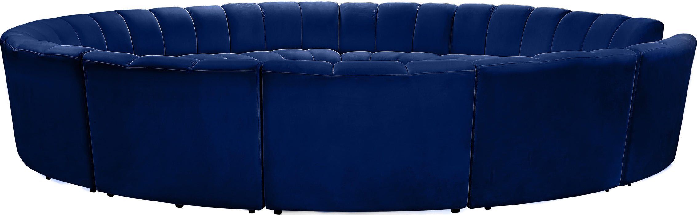 Infinity Navy Velvet 12pc. Modular Sectional