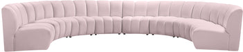 Infinity Pink Velvet 8pc. Modular Sectional image