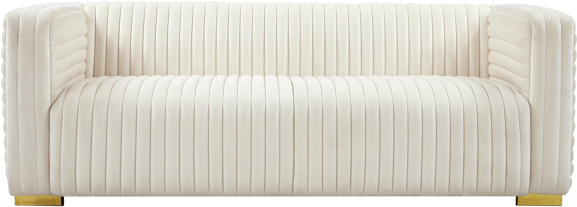 Ravish Cream Velvet Sofa