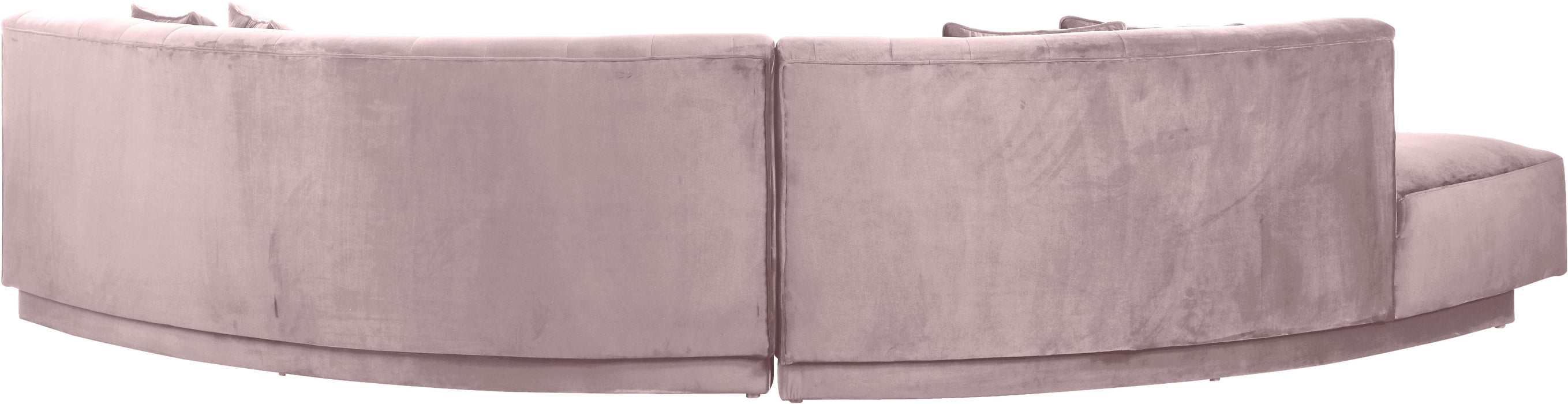 Kenzi Pink Velvet 2pc. Sectional