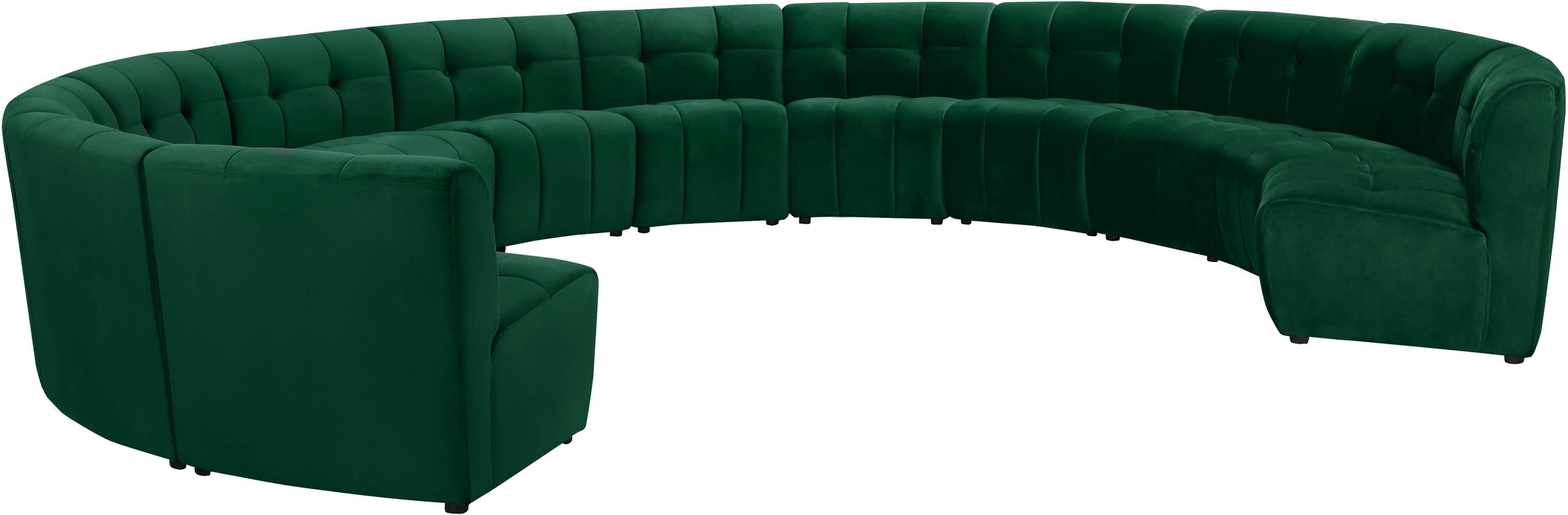 Limitless Green Velvet 12pc. Modular Sectional