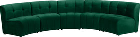 Limitless Green Velvet 5pc. Modular Sectional image