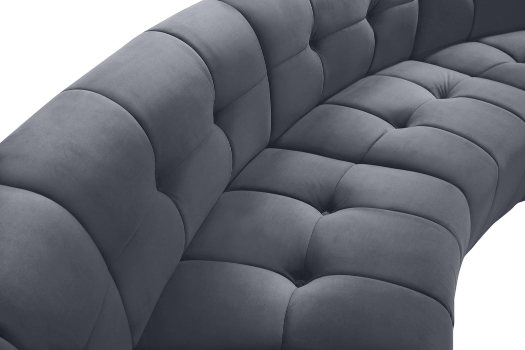 Limitless Grey Velvet 12pc. Modular Sectional