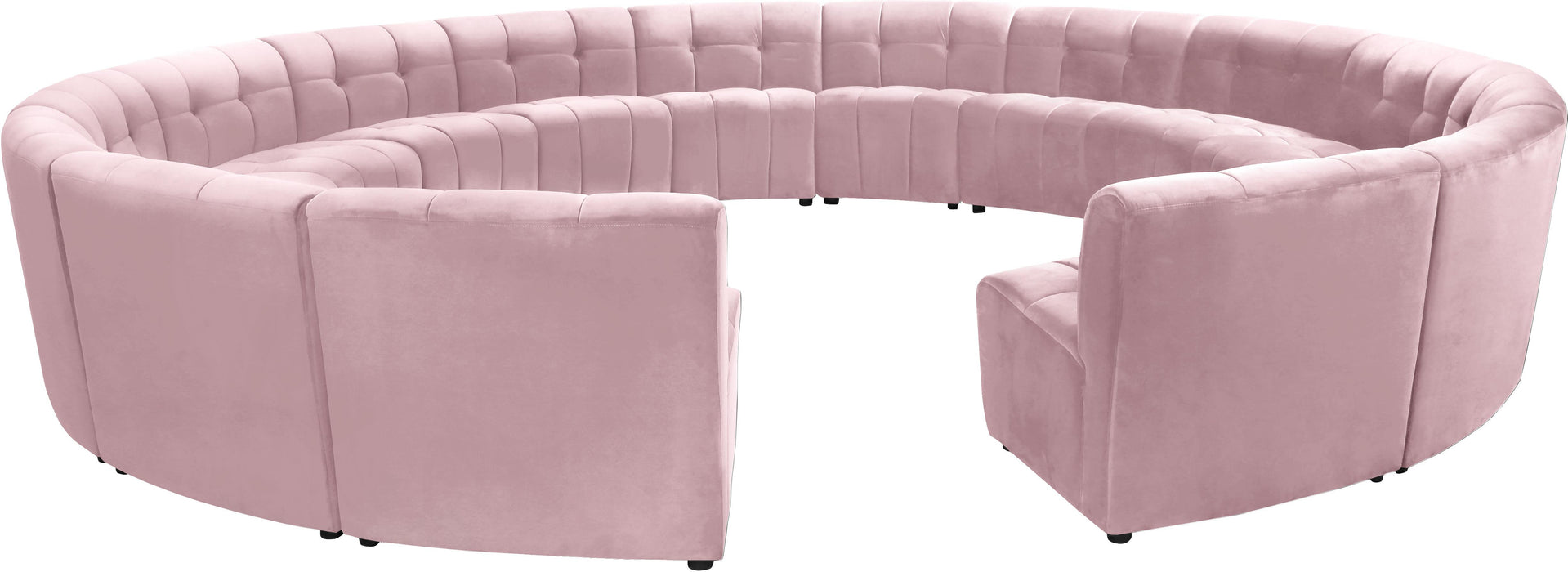 Limitless Pink Velvet 15pc. Modular Sectional