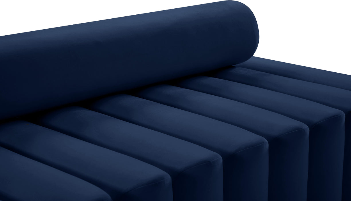 Melody Navy Velvet Loveseat