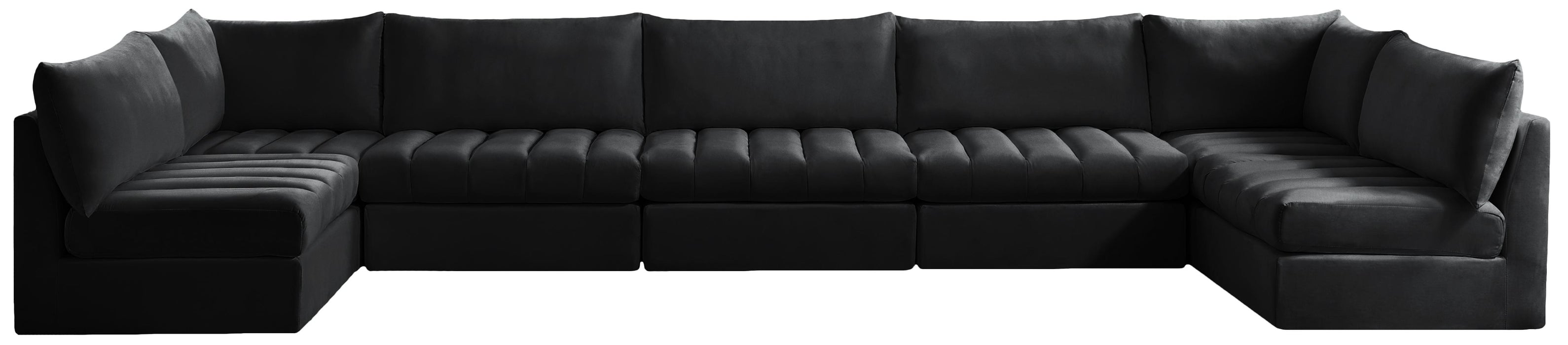 Jacob Black Velvet Modular Sectional