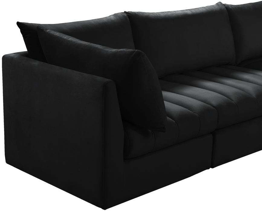 Jacob Black Velvet Modular Sectional