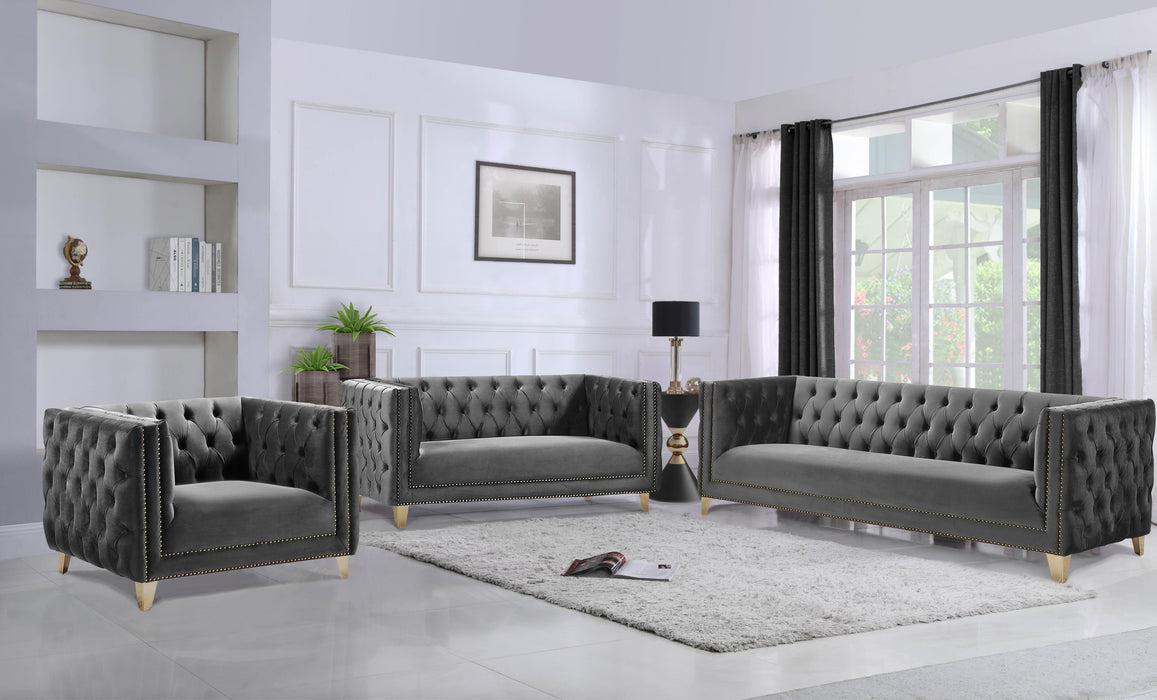 Michelle Grey Velvet Sofa