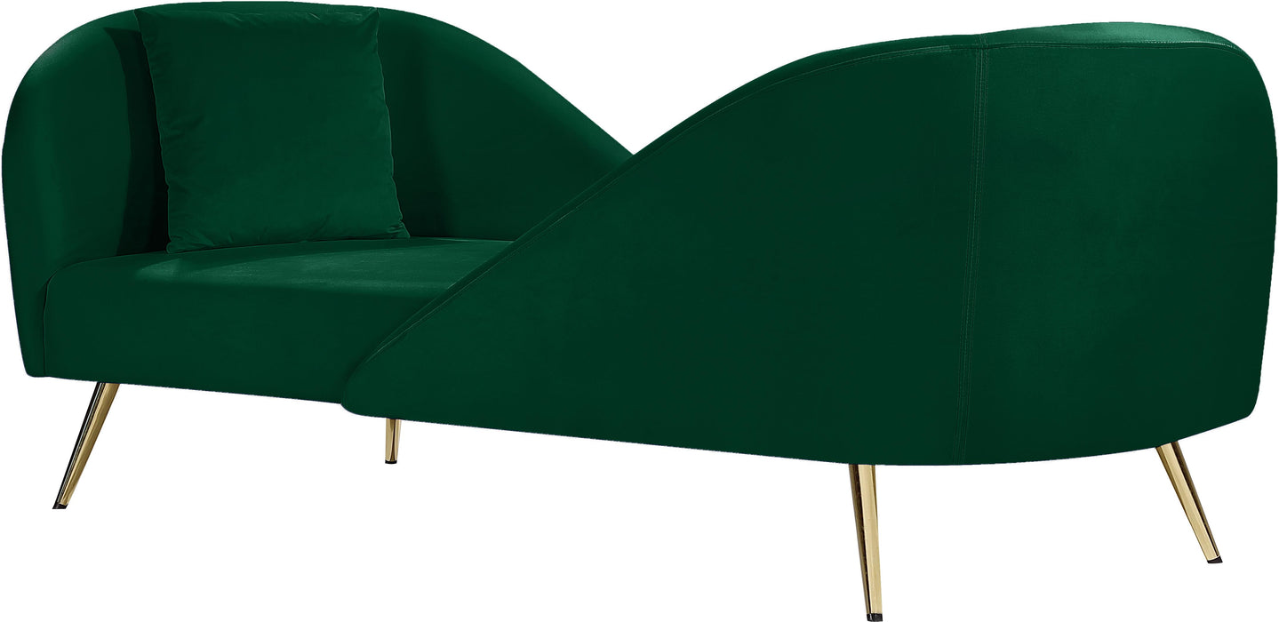 Nolan Green Velvet Chaise