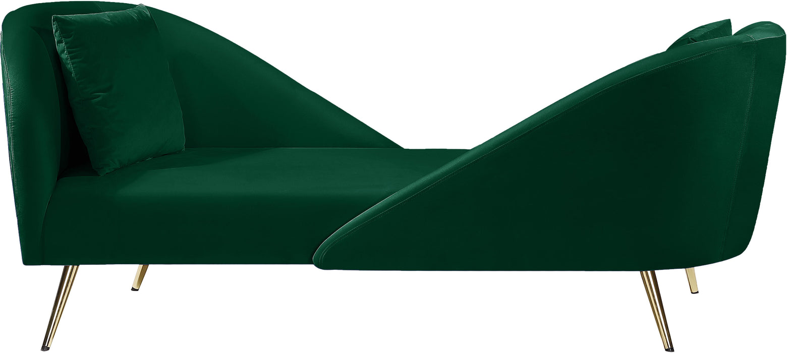 Nolan Green Velvet Chaise