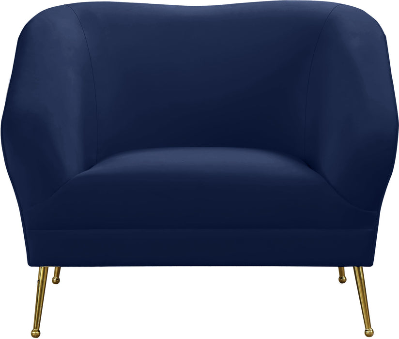 Hermosa Navy Velvet Chair